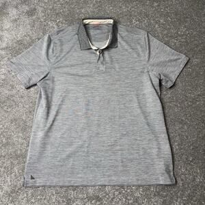 Untuckit Hannifer Performance Polo Shirt‎ Mens XL Gray Short Sleeve Golf Top